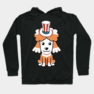 Funny brown dog is wearing uncle sam hat Hoodie